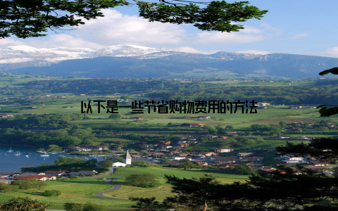 以下是一些节省购物费用的方法