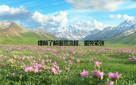 – 提前了解面签流程, 避免紧张